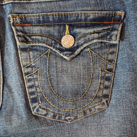 True Religion Blue Flare Jeans 'Joey' 31X32 - Picture 8 of 9